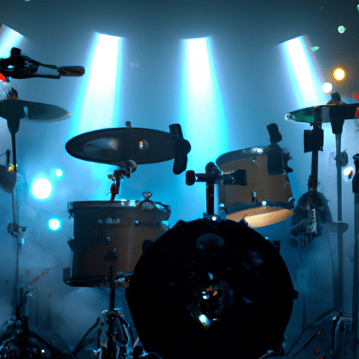 Schlagzeug auf der Bühne