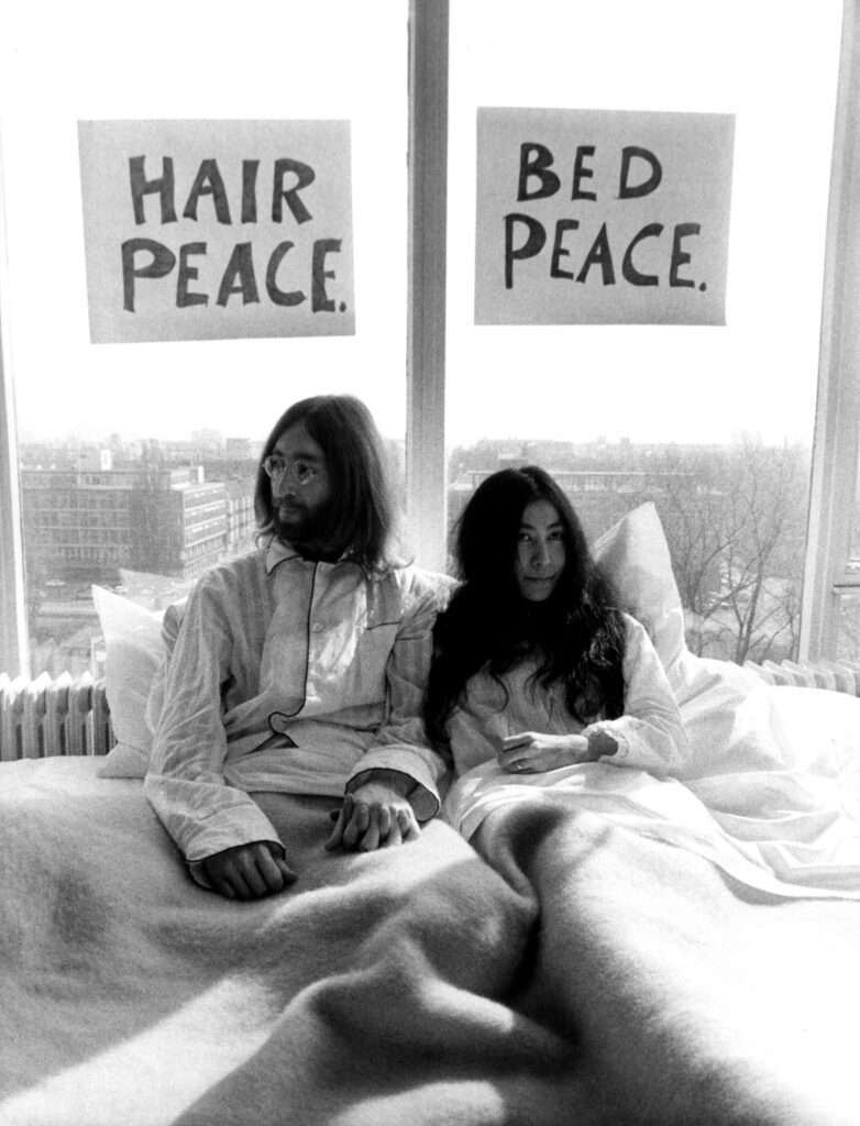 Yoko Ono John Lennon Bed Peace